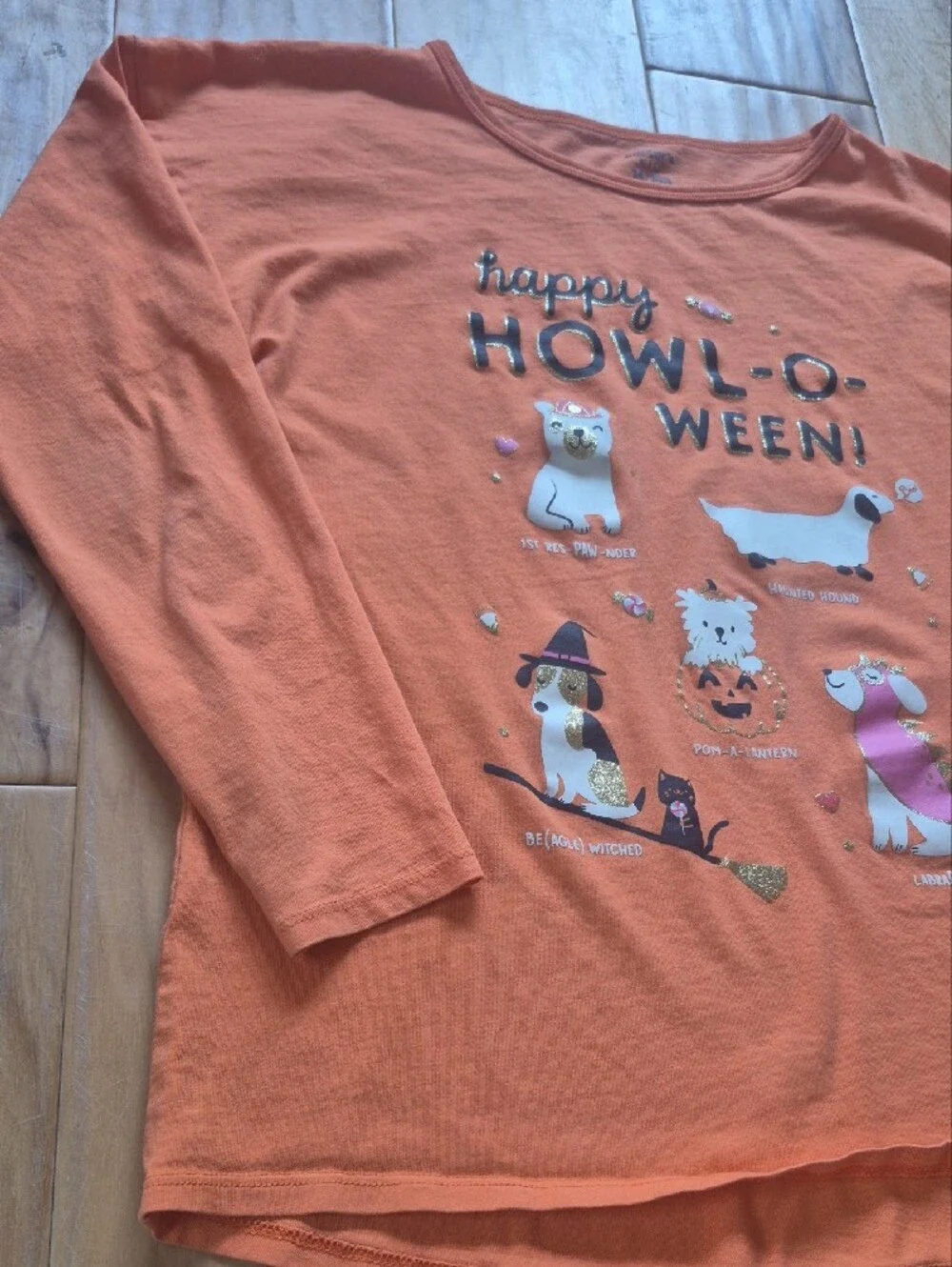 Carter's Orange 'Happy Howl-O-Ween' Long-Sleeve Tee